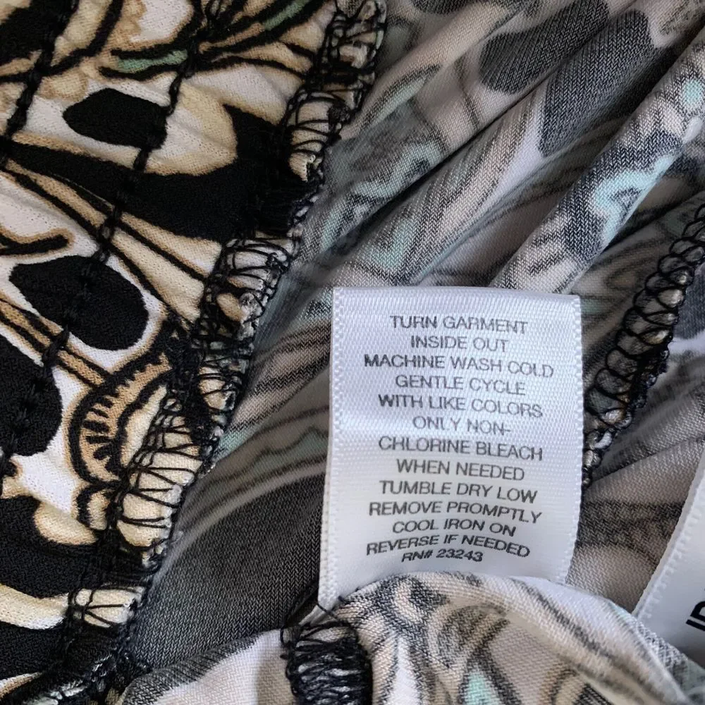 New York & Co Pants Womens Large Palazzo Wide Leg Lounge Pants Paisley Wide Hem - Picture 8 of 12